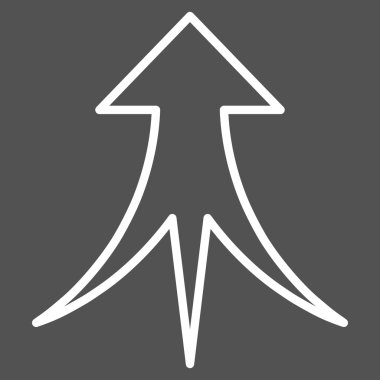 Kontur vektör simge yukarı ok birleştirme