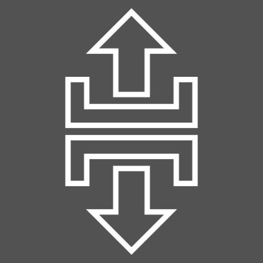 Dikey ince çizgi vektör simgesini genişletin