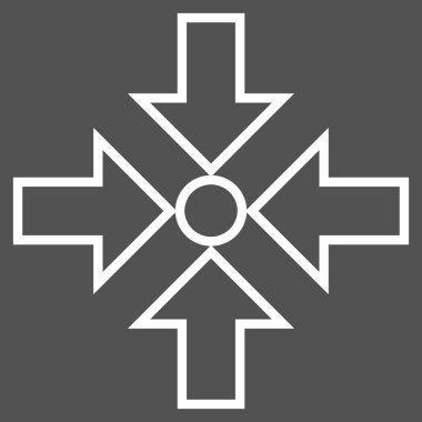 Oklar anahat vektör simge sıkıştırmak