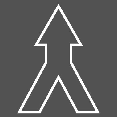 İnce çizgi vektör simge yukarı ok bağlanmak