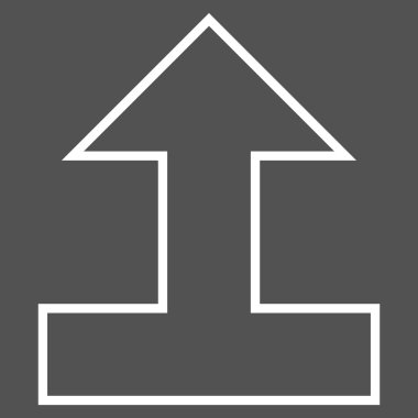 Kontur vektör simge yukarı ok bağlanmak