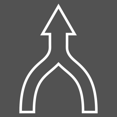 İnce çizgi vektör simge yukarı ok bağlanmak