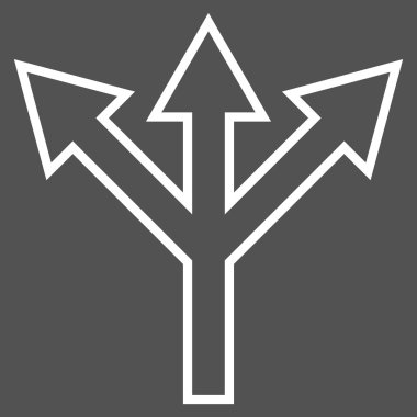 Split ok anahat vektör simgesi