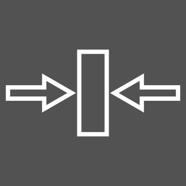 Basınç yatay kontur vektör simgesi