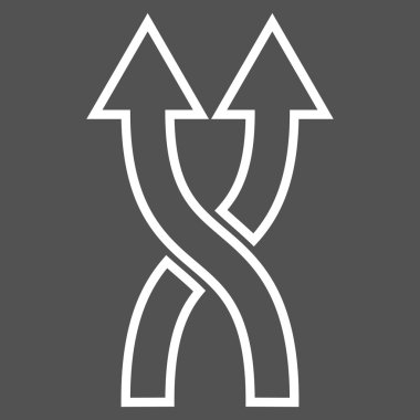 Kontur vektör simge yukarı okları shuffle