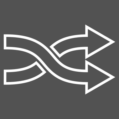 Okları yatay anahat vektör simge mix