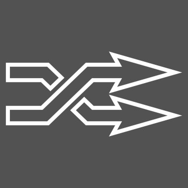 Okları yatay anahat vektör simge mix