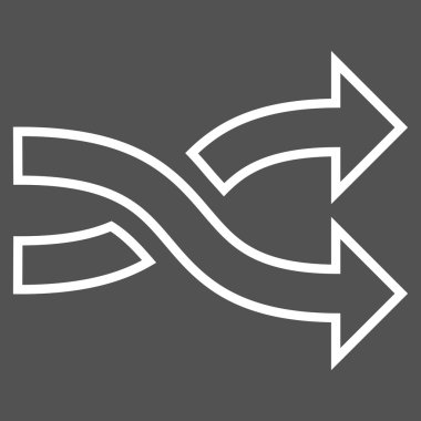 Okları yatay kontur vektör simge mix