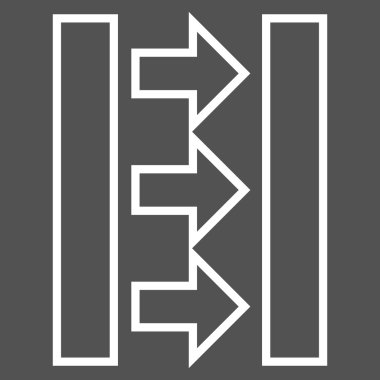 Basınç yatay anahat vektör simgesi