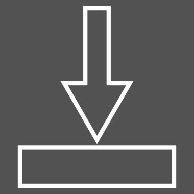 Kontur vektör simgesi itmek