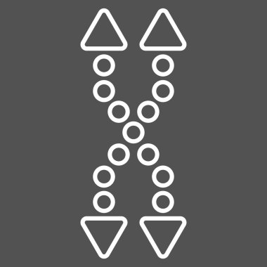 Shuffle okları dikey kontur vektör simgesi