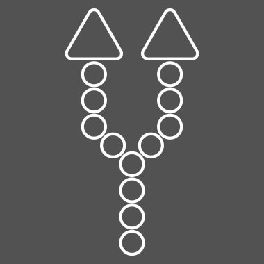 Kontur vektör simge yukarı ok bölme