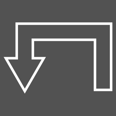 Ok anahat vektör simgesi dönmek