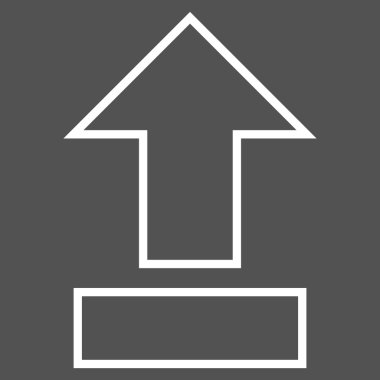 Çekme oku kadar inme vektör simgesi