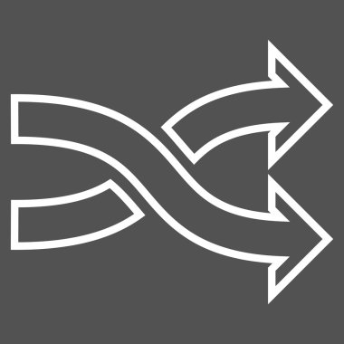 Okları yatay kontur vektör simge mix