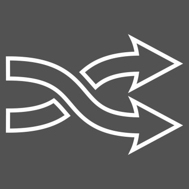 Okları yatay kontur vektör simge mix