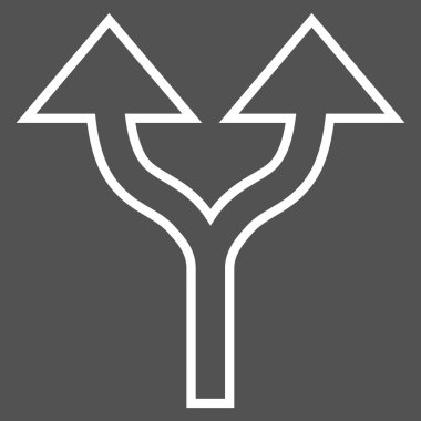 Anahat vektör simge yukarı okları bölme