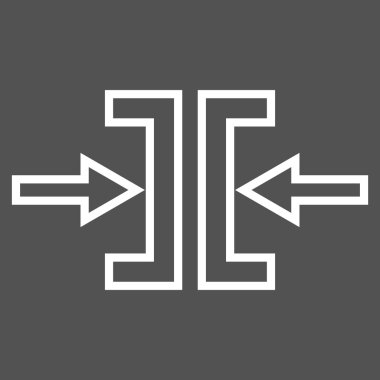 Basınç yatay kontur vektör simgesi