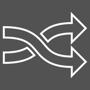 Okları yatay kontur vektör simge mix