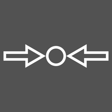 Basınç yatay anahat vektör simgesi