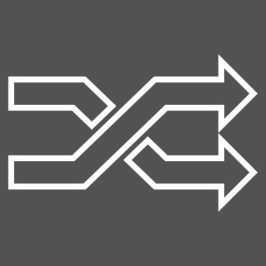 Okları yatay kontur vektör simge mix