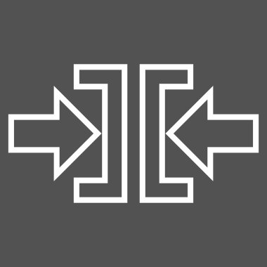 Basınç yatay anahat vektör simgesi