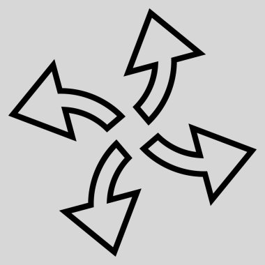 Santrifüj okları vektör simge kontur