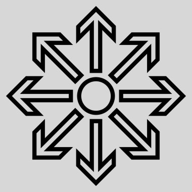 Oklar kontur vektör simge en üst düzeye çıkarmak