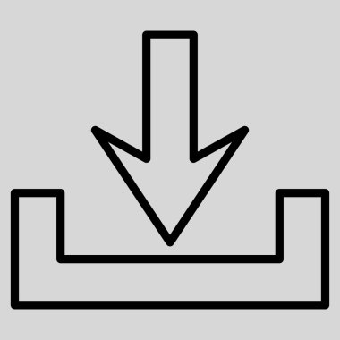 Yüklemeler kontur vektör simgesi