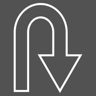 Geri anahat vektör simge açmak