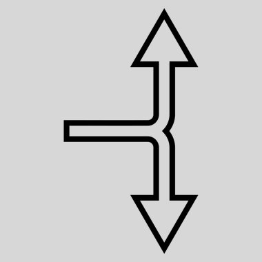 Kontur vektör simgesi aşağı yukarı seçim ok