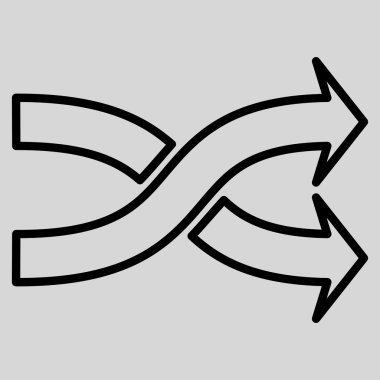 Okları yatay ince çizgi vektör simge mix