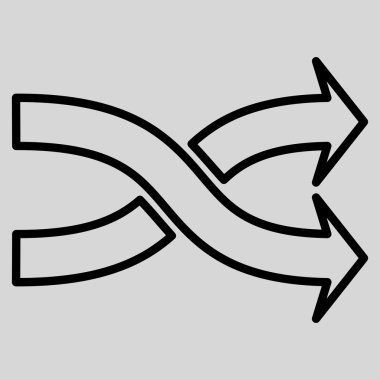 Okları yatay ince çizgi vektör simge mix