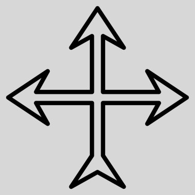 Kavşak okları vektör simge kontur