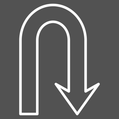 Geri ince çizgi vektör simge açmak