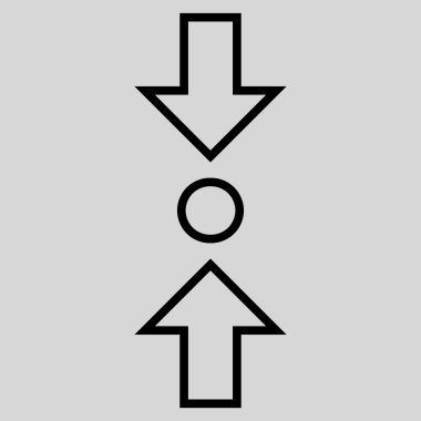 Dikey kontur vektör simge sıkıştırmak