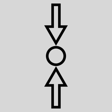 Basınç dikey ince çizgi vektör simgesi