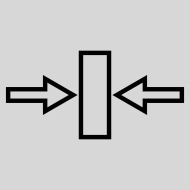 Basınç yatay kontur vektör simgesi