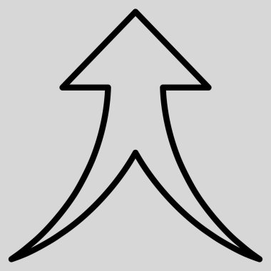 Anahat vektör simge yukarı ok birleştirme