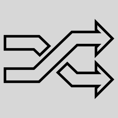 Okları yatay ince çizgi vektör simge mix