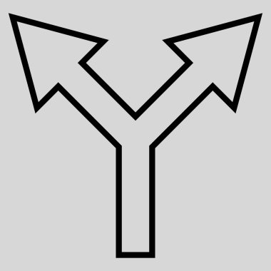 Anahat vektör simge yukarı kavşak ok