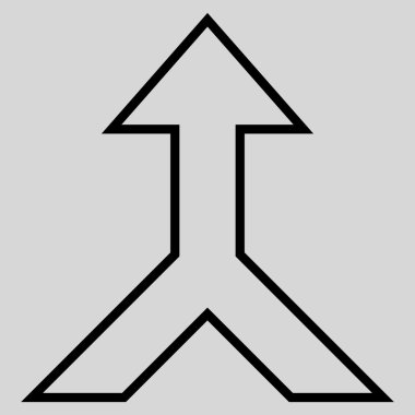 Kontur vektör simge yukarı ok birleştirmek