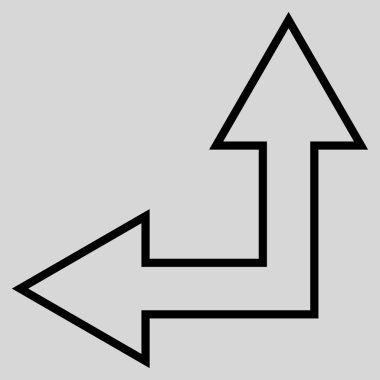 Seçimi ok sol yukarı kontur vektör simgesi