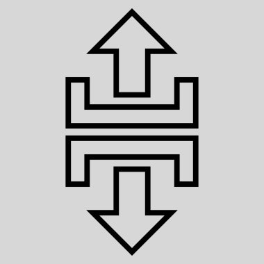 Dikey kontur vektör simgesini genişletin