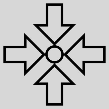 Oklar ince çizgi vektör simge sıkıştırmak