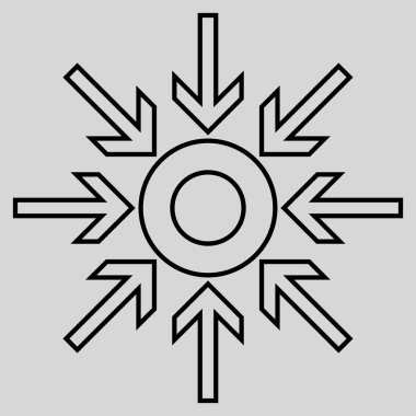 Oklar kontur vektör simge sıkıştırmak