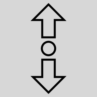 Oklar dikey anahat vektör simgesini genişletin