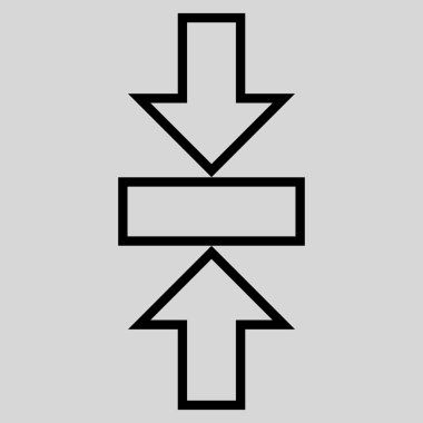 Basınç dikey kontur vektör simgesi