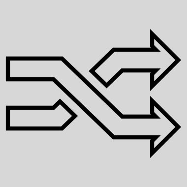 Okları yatay kontur vektör simge mix