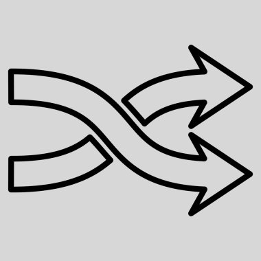 Okları yatay kontur vektör simge mix